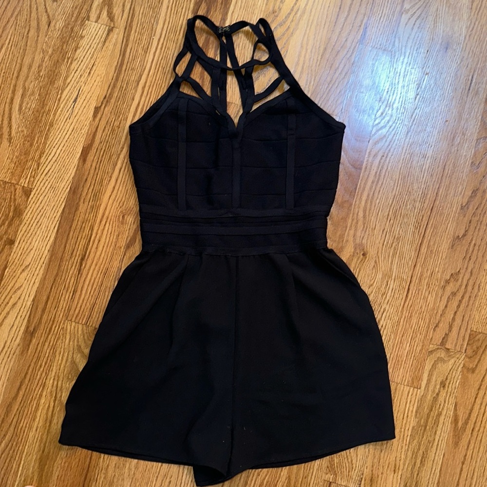 Bebe short romper with pockets